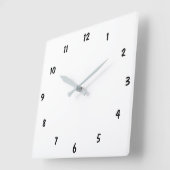 Schlichte schwarze Zahlen Phantastisch Fab Quadratische Wanduhr (Winkel)