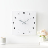 Schlichte schwarze Zahlen Phantastisch Fab Quadratische Wanduhr (Zuhause)