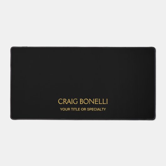 Schlichte Schwarzwaldfarben Moderne Minimalistisch Schreibtischunterlage (Vorderseite)