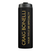 Schlichte Schwarzwaldfarben Moderne Minimalistisch Thermosbecher (Vorderseite)