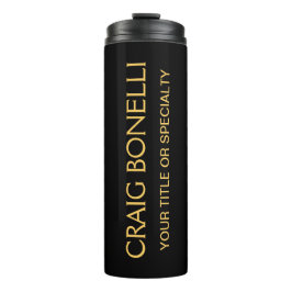 Schlichte Schwarzwaldfarben Moderne Minimalistisch Thermosbecher