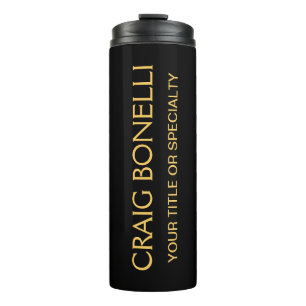 Schlichte Schwarzwaldfarben Moderne Minimalistisch Thermosbecher