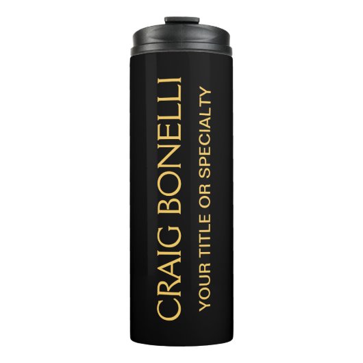 Schlichte Schwarzwaldfarben Moderne Minimalistisch Thermosbecher (Vorderseite)