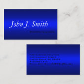 Schlichte Shades of Blue Beruflich Business Cards Visitenkarte (Vorne/Hinten)