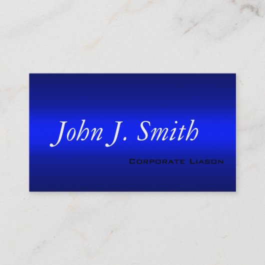 Schlichte Shades of Blue Beruflich Business Cards Visitenkarte (Vorderseite)