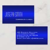 Schlichte Shades of Blue Beruflich Business Cards Visitenkarte (Vorne/Hinten)