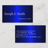 Schlichte Shades of Blue Beruflich Business Cards Visitenkarte (Vorne/Hinten)