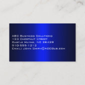 Schlichte Shades of Blue Beruflich Business Cards Visitenkarte (Rückseite)