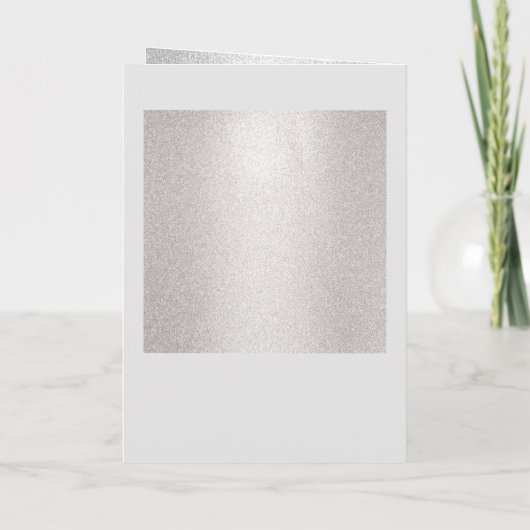 Schlichte silberne Glitzer ombre Foto Sweet 16 Einladung (Rückseite)