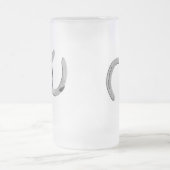 Schlichte silberne Pferdeschuhe Mattglas Bierglas (Mittel)