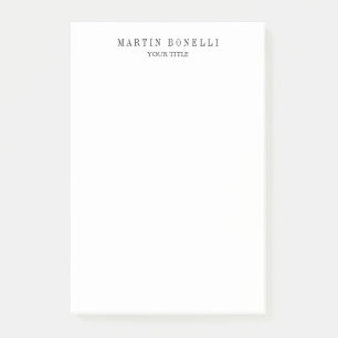 Schlichte Slim Beruflich Schwarz & Weiß Post-it Klebezettel