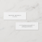 Schlichte Slim Skinny Berufliche Visitenkarte (Vorne/Hinten)