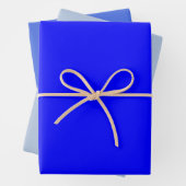 Schlichte Solid Steel Royal Blue Shades 3 Tones Geschenkpapier Set (Beispiel)