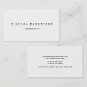 Schlichte Sonderklarheit Schwarz-weiß Visitenkarte (Vorne/Hinten)