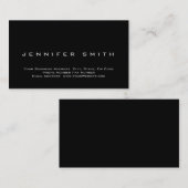 Schlichte Standard-Business-Karte mit schwarzem Hi Visitenkarte (Vorne/Hinten)