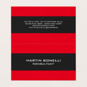 Schlichte Standard-Visitenkarte für sauberen roten Visitenkarten (Außenseite Aufgefaltet)