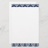 Schlichte Stationierung von Navy Blue und White Da Briefpapier (Vorne/Hinten)