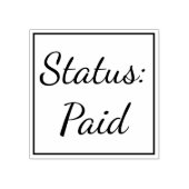 Schlichte "Status: Bezahltes" Kautschuk-Briefmarke Gummistempel (Prägung)
