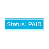 Schlichte "Status: PAID" Briefmarke aus Kautschuk Permastempel (Design)