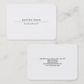 Schlichte stilvolle Chubby White Beruflich Creatio Visitenkarte (Vorne/Hinten)