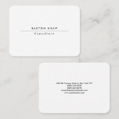 Schlichte stilvolle Chubby White Beruflich Creatio Visitenkarte (Vorne/Hinten)