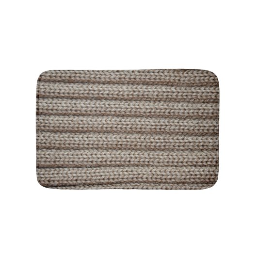 Schlichte Strickstoffe, braune Textur. Badematte (Vorderseite)