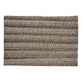 Schlichte Strickstoffe, braune Textur. Kissenbezug (Rückseite)