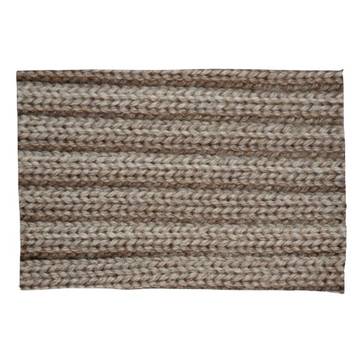 Schlichte Strickstoffe, braune Textur. Kissenbezug (Vorderseite)