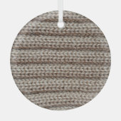 Schlichte Strickstoffe, braune Textur. Ornament Aus Glas (Vorderseite)
