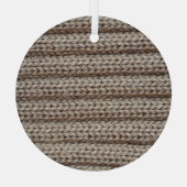 Schlichte Strickstoffe, braune Textur. Ornament Aus Glas (Rückseite)