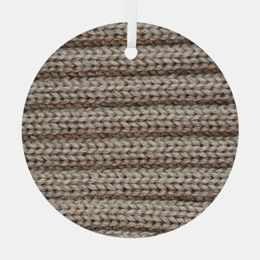 Schlichte Strickstoffe, braune Textur. Ornament Aus Glas (Rückseite)