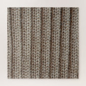 Schlichte Strickstoffe, braune Textur. Puzzle (Horizontal)