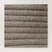 Schlichte Strickstoffe, braune Textur. Puzzle (Vertikal)