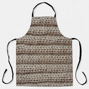 Schlichte Strickstoffe, braune Textur. Schürze