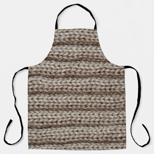 Schlichte Strickstoffe, braune Textur. Schürze (Vorderseite)