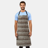 Schlichte Strickstoffe, braune Textur. Schürze (Getragen)