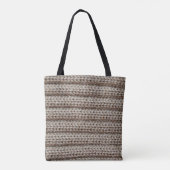 Schlichte Strickstoffe, braune Textur. Tasche (Rückseite)