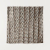 Schlichte Strickstoffe, braune Textur. Wandteppich (Vorderseite (Horizontal))