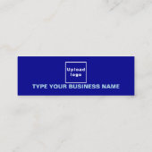 Schlichte Texte Design auf der Vorderseite von Bla Mini Visitenkarte (Rückseite)