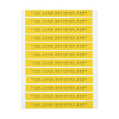 Schlichte Texte Gelbe Rücksendeadresse (Bogen)