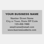 Schlichte Texte Geschäftsmarke auf Grau Rechteckiger Aufkleber (Vorderseite)