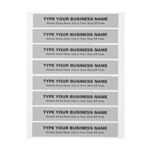 Schlichte Texte Graue Rücksendeadresse