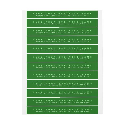 Schlichte Texte Grüne Rücksendeadresse (Bogen)