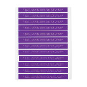 Schlichte Texte Lila Rücksendeadresse (Bogen)