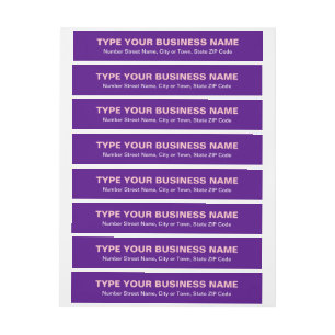 Schlichte Texte Lila Rücksendeadresse für Unterneh