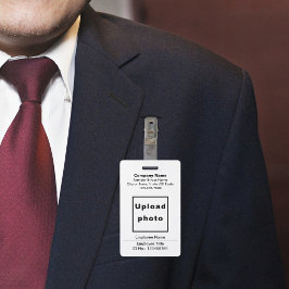 Schlichte Texte mit Foto Arbeitnehmer Weißes Abzei Ausweis