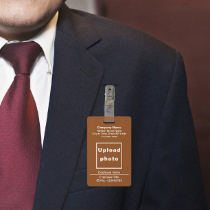 Schlichte Texte mit Foto Brown Abzeichen Ausweis