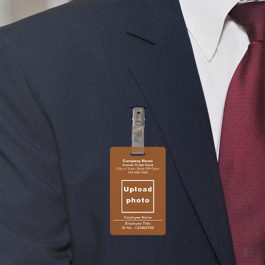 Schlichte Texte mit Foto Brown Abzeichen Ausweis