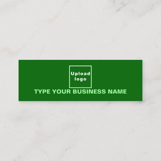 Schlichte Textegestaltung auf der Vorderseite der Mini Visitenkarte (Rückseite)