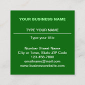 Schlichte Textegestaltung auf der Vorderseite der Quadratische Visitenkarte (Vorderseite)